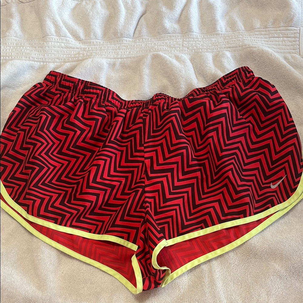 Nike Red and Black Athletic Shorts